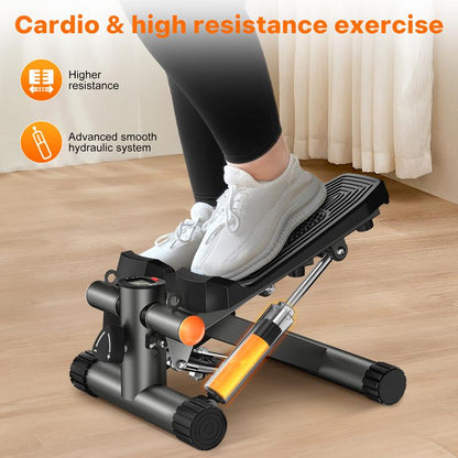 Mini Stepper with Resistance Bands Home Workout